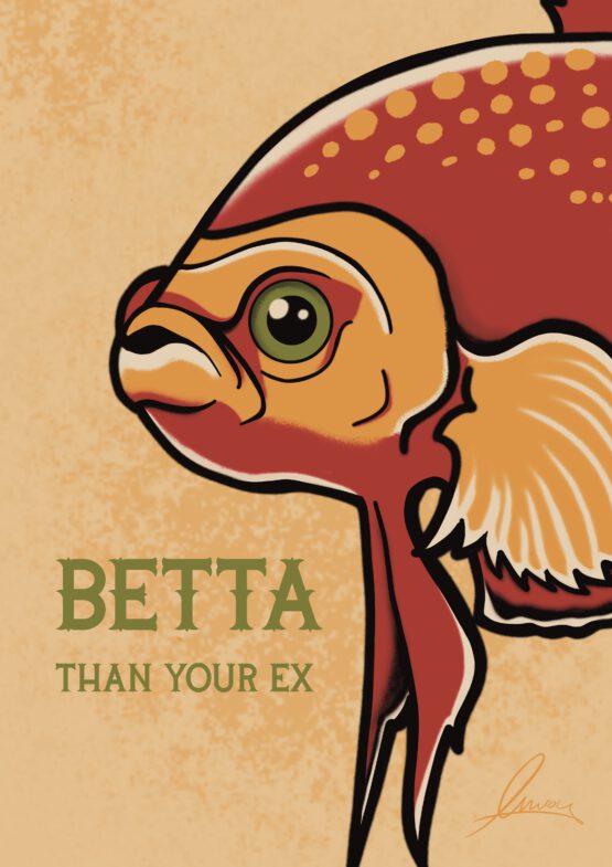 Postkarte Betta than your ex 3er Set