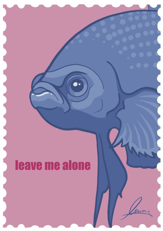 Postkarte Leave Me Alone