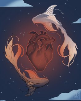 Postkarte Koi 3er Set